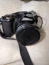 Nikon COOLPIX L100 10.0MP Digital Camera Black Strap Lens Cap