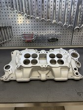 Edelbrock Sb Chevy 2x4 Aluminum Intake Manifold Dual Quad Carb C26 5425 Edelbrock Sb Chevy 2x4 Aluminum Intake Manifold Dual Quad Carb C26 5425