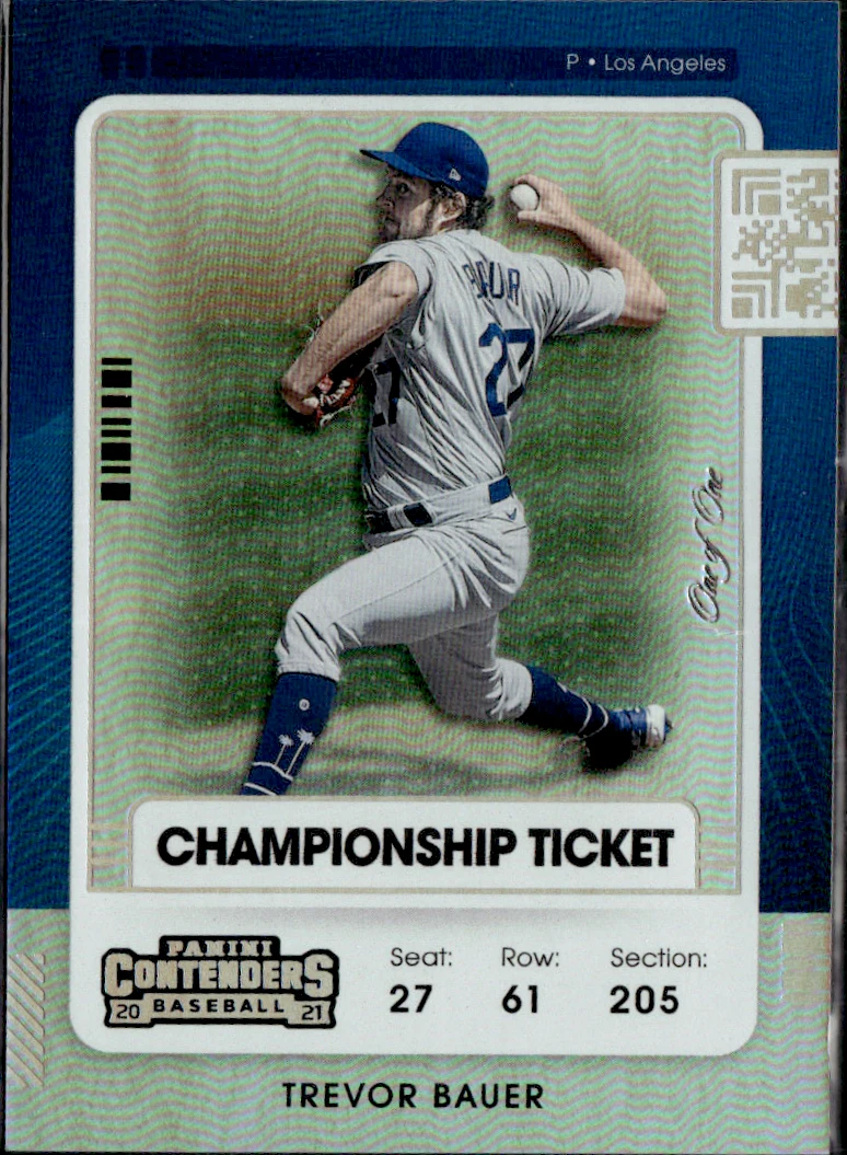 Trevor Bauer Baseball Serial Numbered Sports Trading Cards