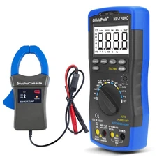 TRMS Digital Multimeter & 600A Clamp Adapter, NCV, Auto-Ranging, AC/DC Current