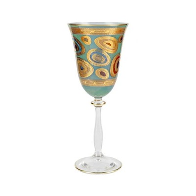 VIETRI REGALIA AQUA WINE GLASS RGI-7620AN.NEW IN BOX
