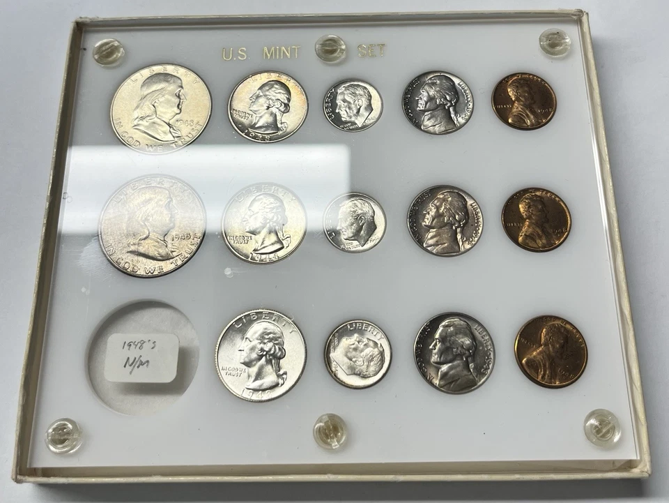 1948 PDS Uncirculated Mint Set in Capital Holder  *NICE TONING* - Image 3 of 4