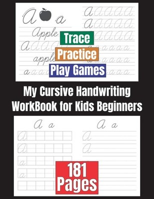 My Cursive Handwriting Workbook for Kids Beginners Learning Cursive Writing B...