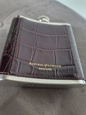 Aspinal of London Classic Leather Hip Flask 5oz Betfair Logo