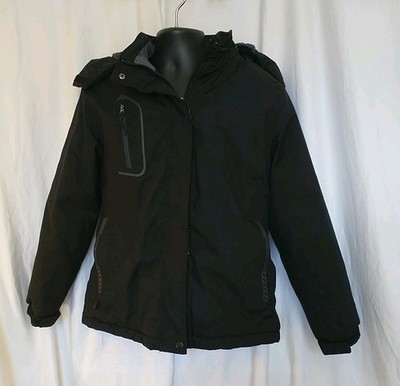 Skieer Wm Small Black Waterproof Ski Jacket Warm Winter Rain Snow Coat Fur Hood