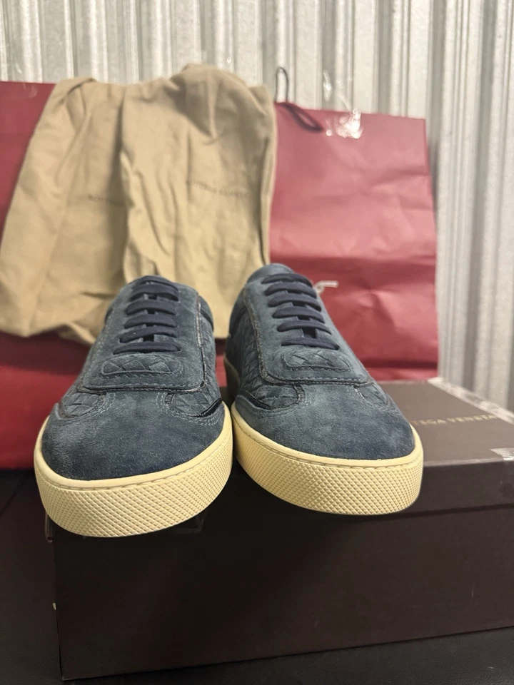 Мужские туфли bottega veneta синие замшевые повседневное платье роскошные кроссовки 11 $1270 рекомендуемая розничная цена производителя - Изображение 4 из 4