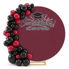 2026 Graduation Round Arch Backdrop Cover 7.2 ft Circle Arch Backdrop Cover for
