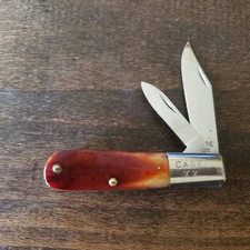 CASE XX USA 1940-1964 SAWCUT RED BONE PREMIUM BARLOW KNIFE 62009 1/2  Near Mint!