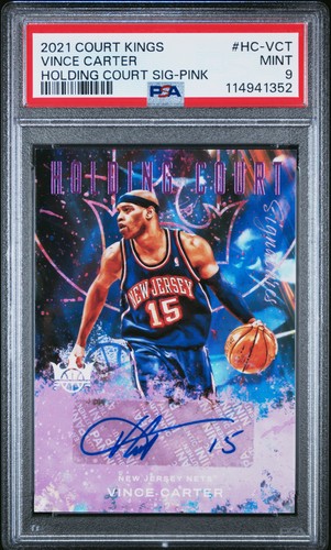 Vince Carter #HC-VCT 2021 Panini Court Kings Holding Court Signatures card