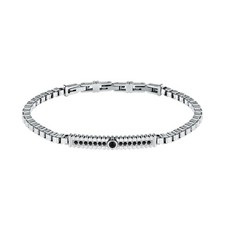 Morellato Urban – Bracciale Uomo Acciaio con Cristallo Nero (SABH33)