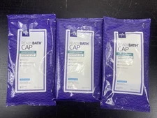 Medline ReadyBath Scented Rinse-Free Shampoo Cap With Conditioner Lot of 3