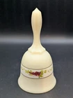 VTG FENTON Glass Handpainted Cream Custard Bell W/Grape Design Signed SEE PICS