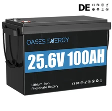 24V 100AH LiFePO4 Lithium Battery 100A BMS for RV Off-grid Solar Marine