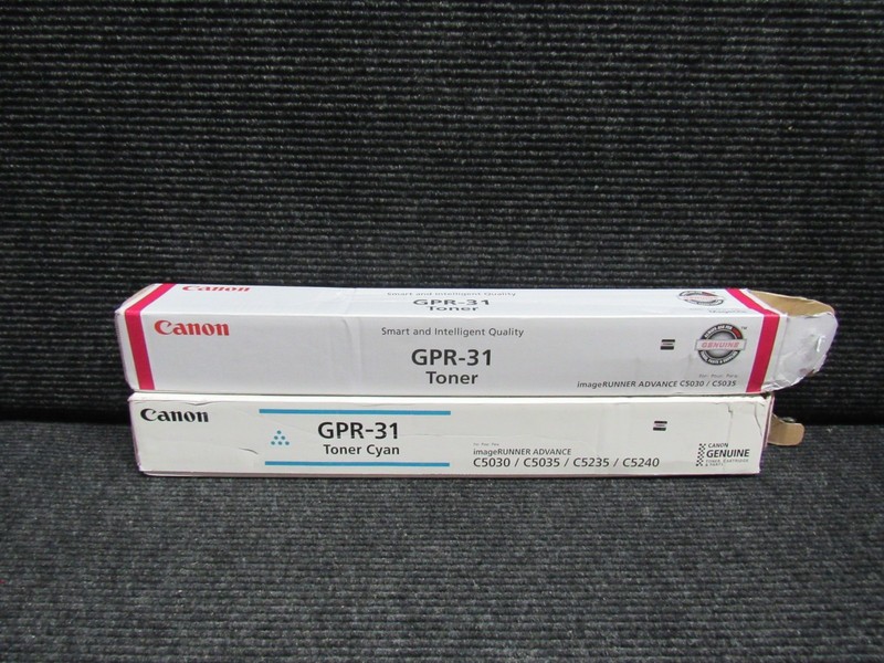 LOT OF 2! GENUINE CANON GPR-31 CYAN/MAGENTA (IR-ADV C5030) TONER