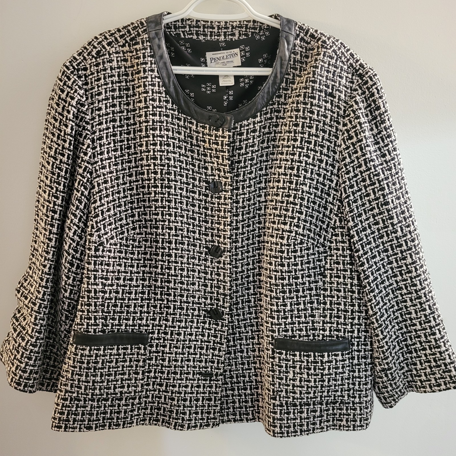 Pendleton Button Up Blazer Women's Plus Size 24 W - image 1