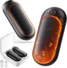 2 Pack 14000Mah Rechargeable Hand Warmers with Charging Case, Portable Heater