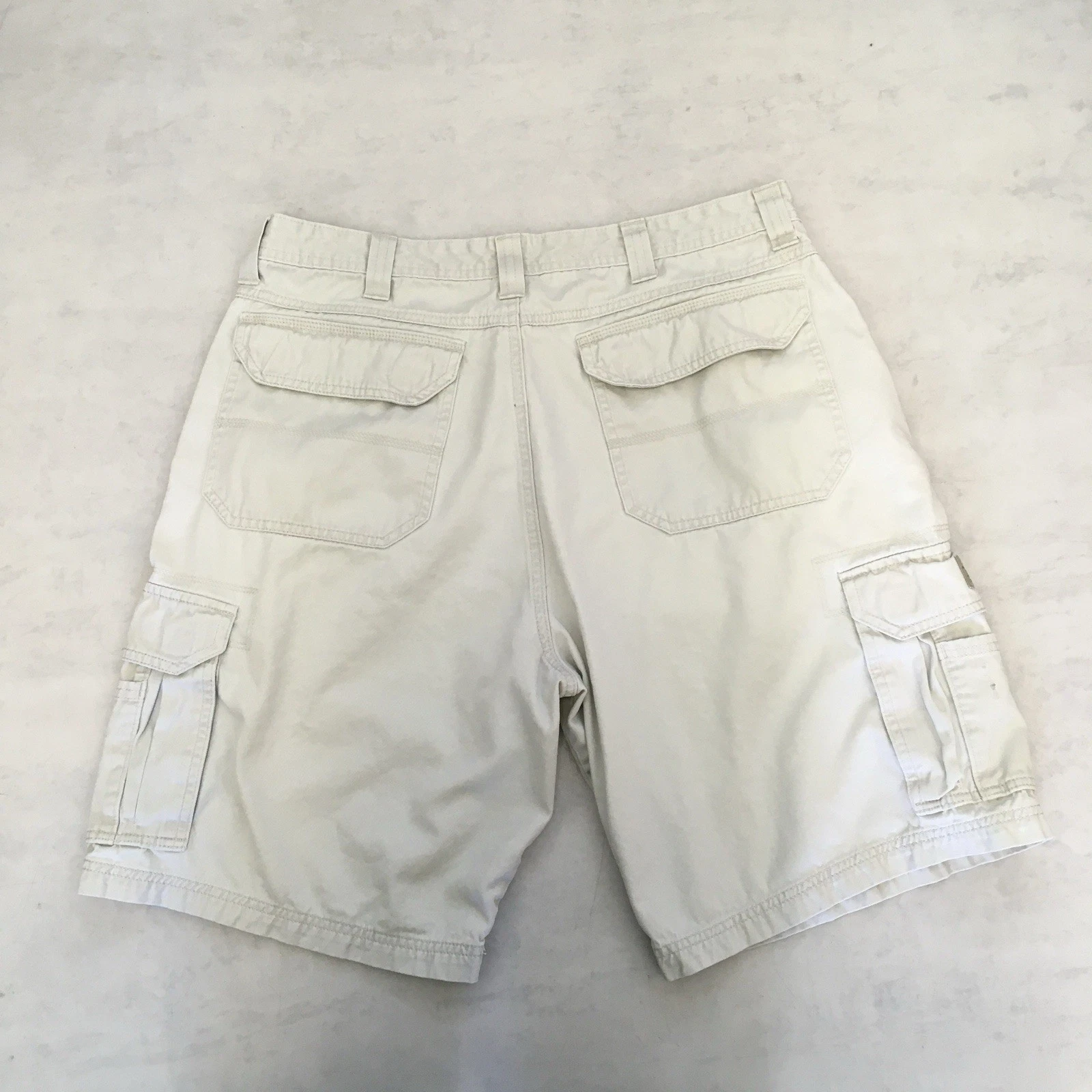Wrangler Shorts Mens 34 Beige Cargo Pocket Chino Regular Casual Workwear Outdoor