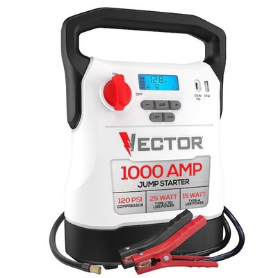VECTOR 1000 -Amp 12 -Volt Portable Car Battery Jump Starter