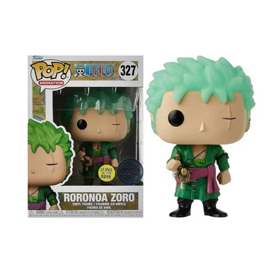 Funko Pop ! Animation One Piece - (327) GLOW (GITD) - Roronoa Zoro Figure 9Cm