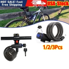 3 Feet Cable Locks High Security Universal Bicycle Lock Cable with 2 Keys