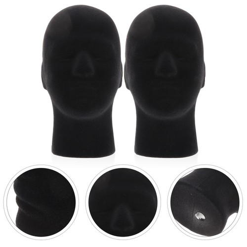 Tête De Mannequin Femme En Mousse Marron - Support Pour Perruque, Chapeau, Neuf, 2 Pièces