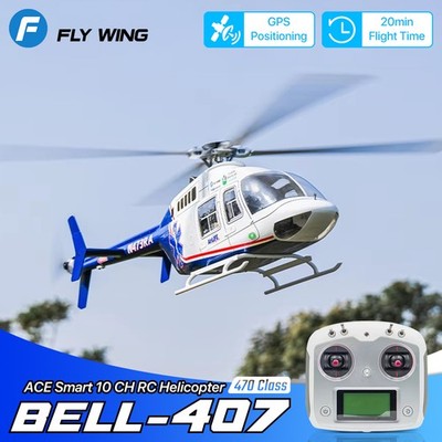 Fly Wing Bell-407 M10GPS ACE Flugsteuerung 20 Minuten Flugzeit RC Hubschrauber