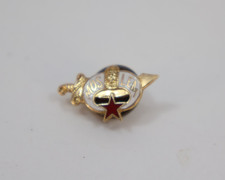 Vintage Shriners Moslem Masonic gold tone enamel screw-back lapel pin