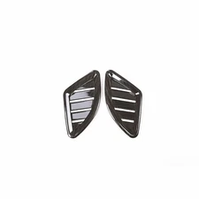 For BMW X1 F48 2016-2021 Black Wood Grain Dashboard Side Vent Overlay Cover 2PCS