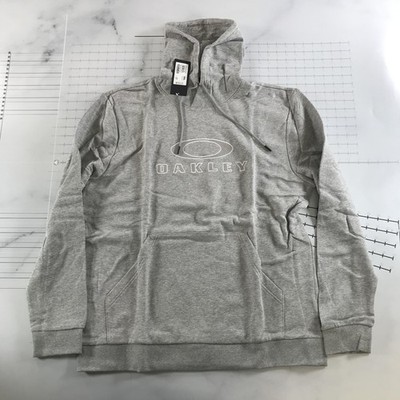 Oakley Hoodie Mens 2XL Gray Woven Bark PO Logo New Granite Heather FOA403679