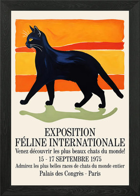 Frische Katze Ausstellungsposter gerahmt Wandbild Poster Leinwanddruck Bild