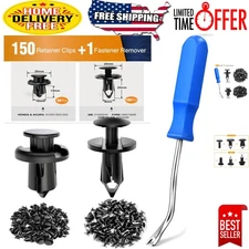 150-Piece Push-Type Bumper Clips & Fastener Tool - Durable Nylon Auto Fasteners