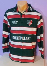 Leicester Tigers 2010/11 home rugby  shirt jersey Y  small adults cotton traders