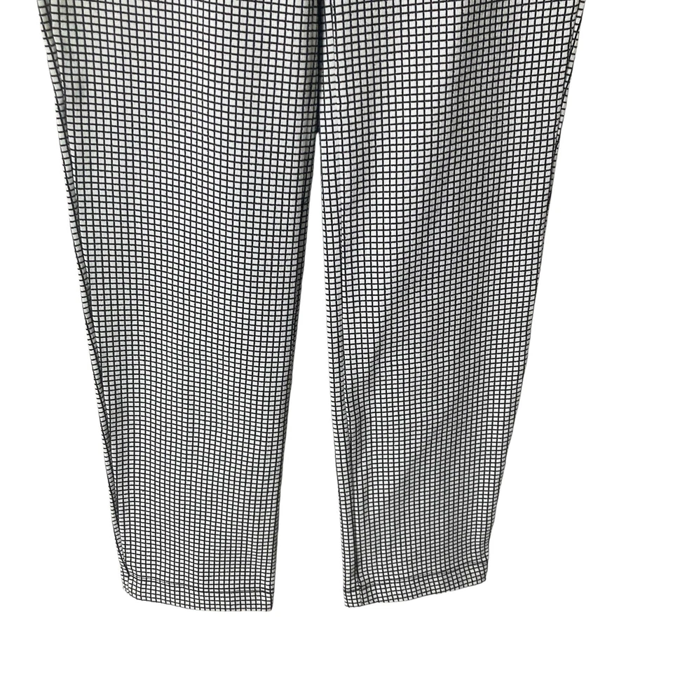 Max Studio Pants Womens XS Slim Trouser Black White Small Checks Stretch - Image 3 of 4