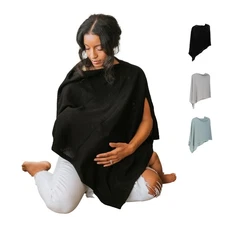100% Cotton - Breathable Nursing Cover Up for Breastfeeding - Privacy Nursing...