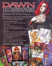 DAWN 15TH ANNIVERSARY 2005 DYNAMIC FORCES PROMO PROMOTIONAL SELL SALE SHEET