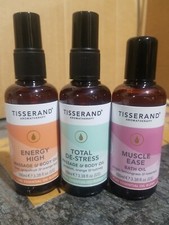  3 Tisserand Aromatherapy Oils Muscle Ease Bath Energy  De-Stress Massage 