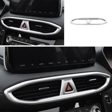 For Hyundai Santa Fe 2019-23 Silver Dash Center AC Air Outlet Vent Cover Trim 1X