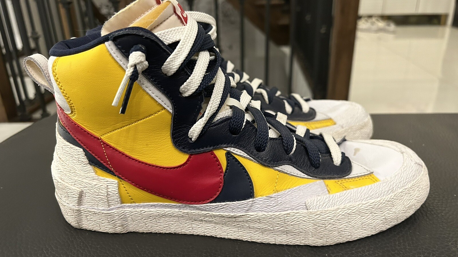 SACAI X NIKE Taglia 11 Nike sacai x Blazer Mid Maize Navy