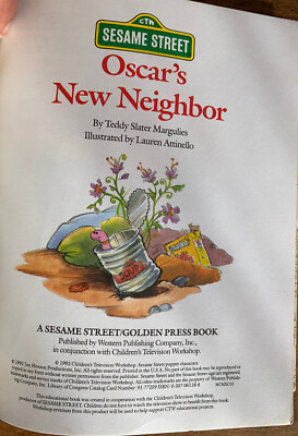 Sesame Street Little Golden Book Oscar's New Neighbor Hardback | eBay