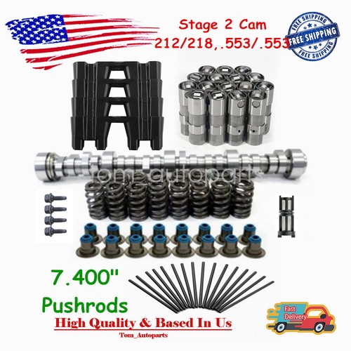 Stage 2 Cam Springs Lifters kit Low Lift Camshaft For LS Truck 4.8 5.3
