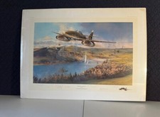 Robert Taylor Military Art Print-The Bridge at Remagen- Signed WWII Pilots +cert Robert Taylor Military Art Print-The Bridge at Remagen- Signed WWII Pilots +cert