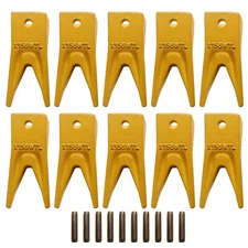X156WTL Twin Tiger Bucket Teeth/Tooth with P156 Roll Pins - 10 Pack