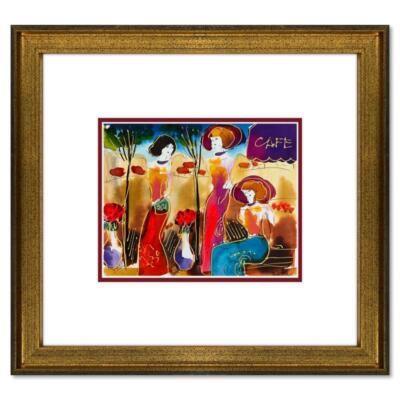 Moshe Leider, Framed Original Mixed Media Watercolor Painting, Hand Signed