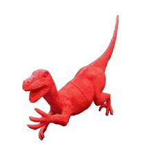 Ankyo Velociraptor Dinosaur Plastic 6x9 Toy Model Red Color