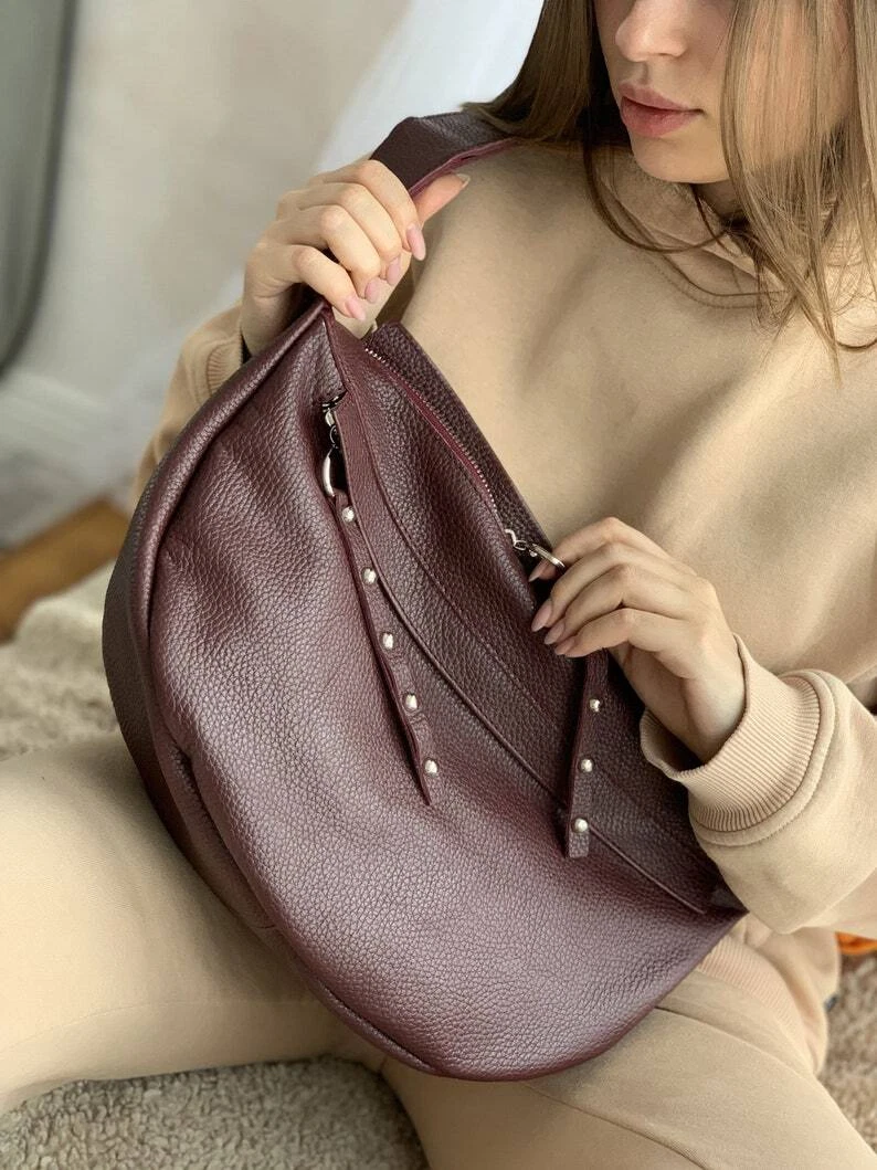 COACH Borsa a tracolla donna VERA PELLE borsetta donna arancione tracolla borsetta