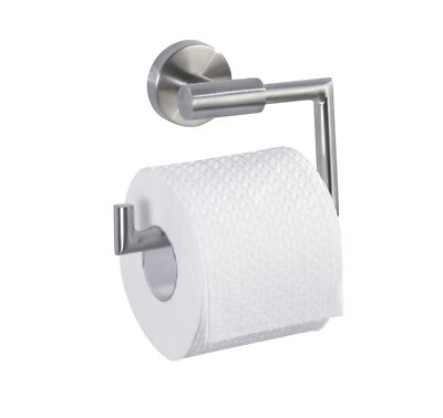 WENKO Toiletten Papier Rollen Halter BOSIO Edelstahl Klo Ablage Wand ohne Bohren
