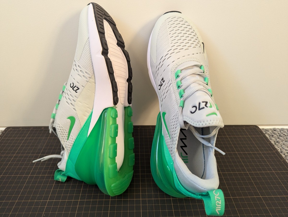 US10 - Nike Air Max 270 Light Silver Green Shock AH8050027 US10 - Nike Air Max 270 Light Silver Green Shock AH8050027