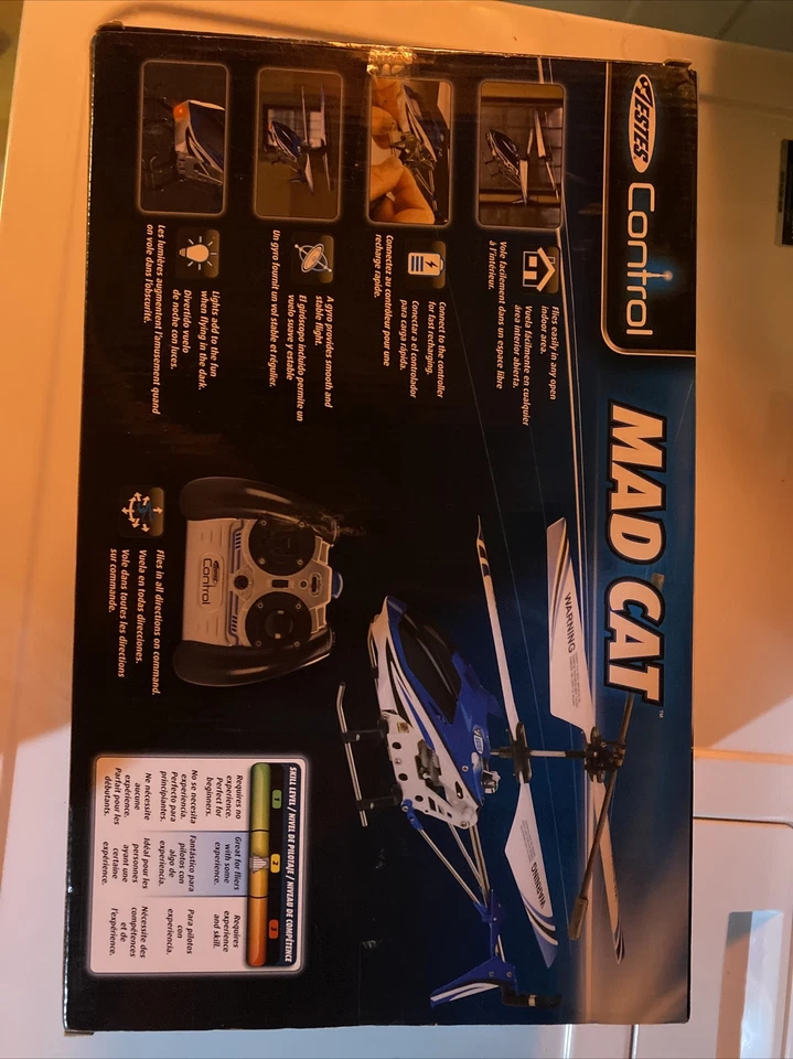 Estes MadCat Helicopter Toy W/ Remote Control Set of 2 Blue & Red - Image 4 of 4