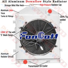 4 Row Radiator Shroud Fan For 42-48 Ford Super Deluxe Ford Configuration Engine