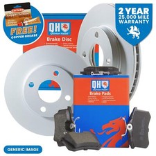 QH Front Brake Discs & Pads & Grease VW Jetta Petrol Saloon 1.2 TSI 2010-2021